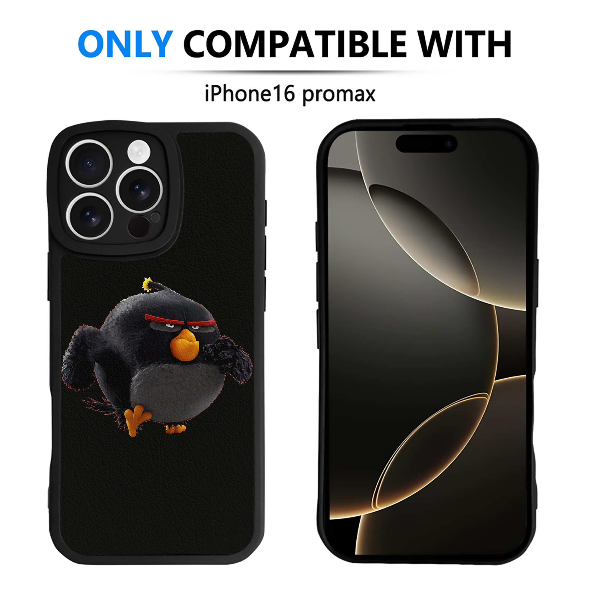 （画像用） Angry Birds アングリーバード 【iPhone 16シリーズ対応】シリコンスマホケース（レザー調） 材質：シリコン